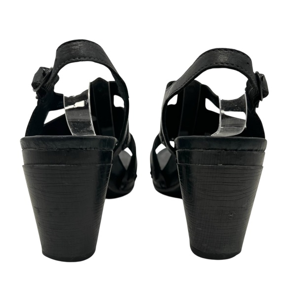 Dansko Nina Black Leather Flower Block Heel Slingback Comfort Sandals Women’s 39 - Picture 8 of 14